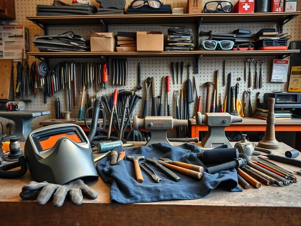 metalworking tools and safety gear