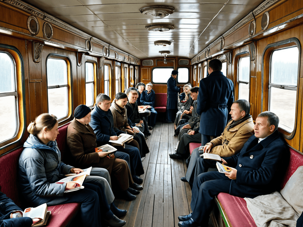 Trans-Siberian 3rd Class train car interior
