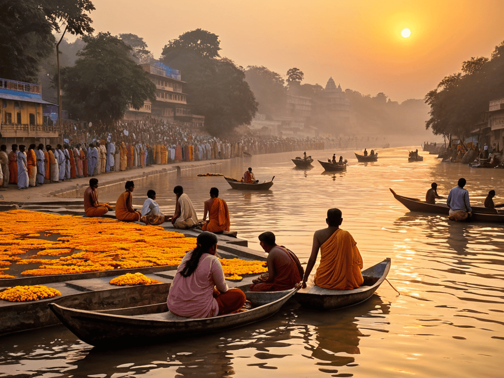 Dipping Into the Ganges River