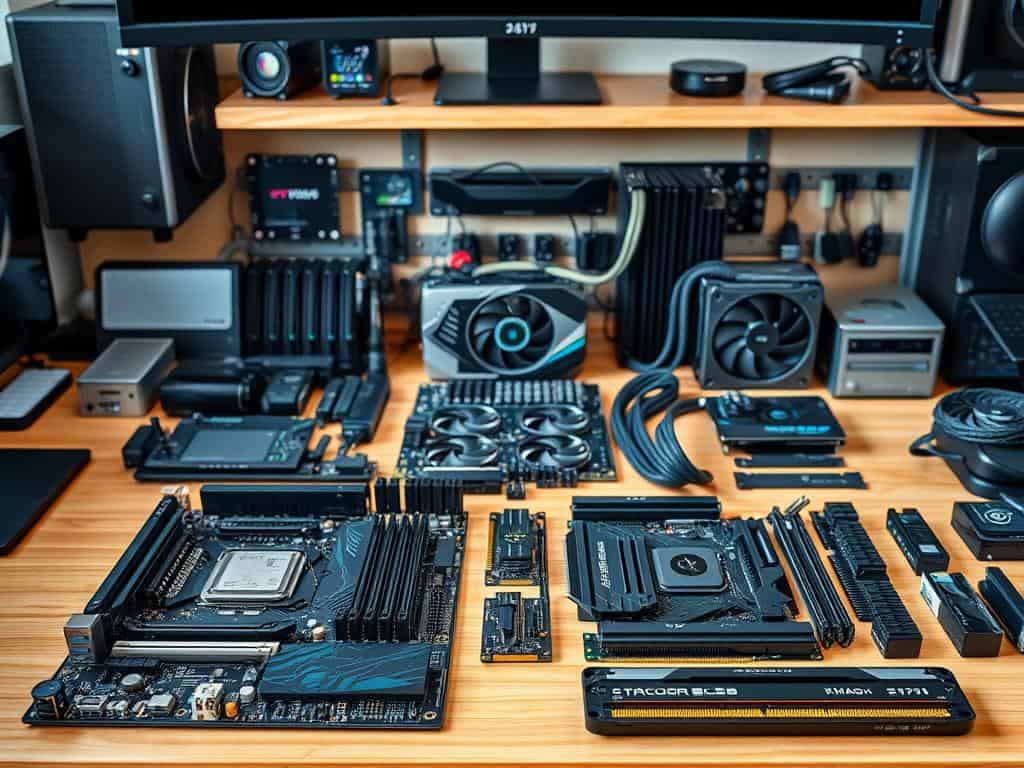 PC components for DIY computer build