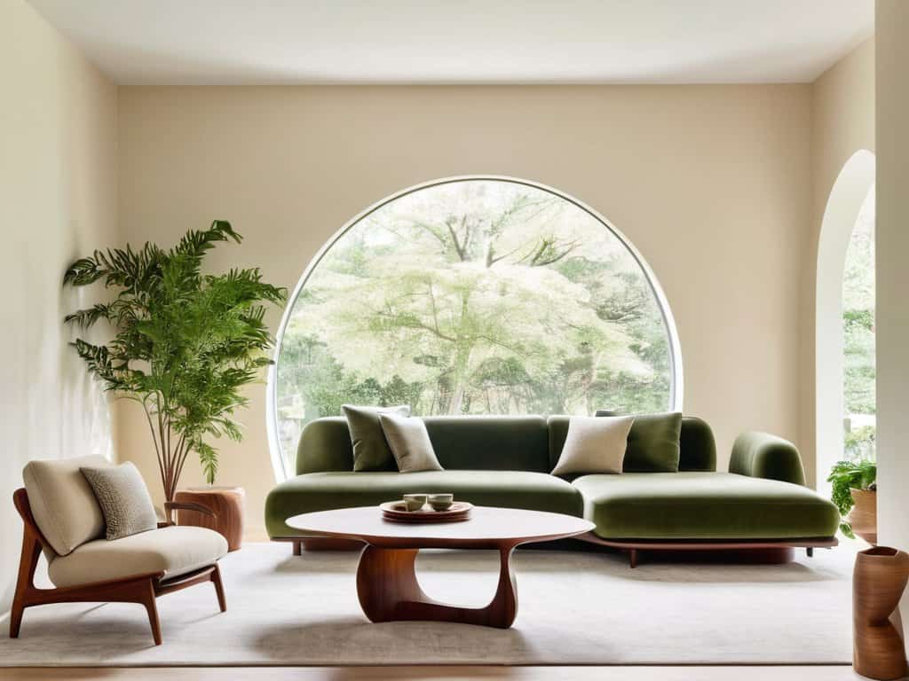 Organic shaped furniture trend in living room