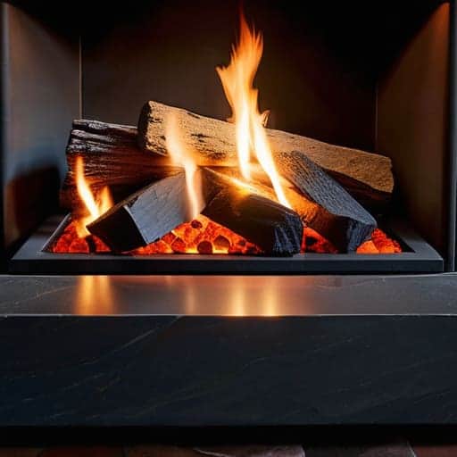 The Long Game of Heat fireplace design.