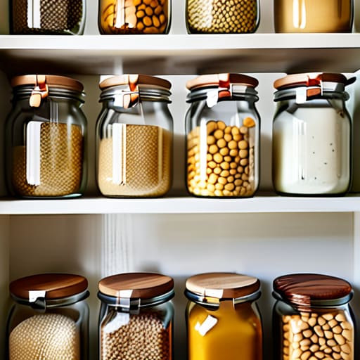 7 Genius Ways to Organize a Small Kitchen Pantry and Reclaim Your Space 2 Glass jars showing The Geometry of Uniformity.