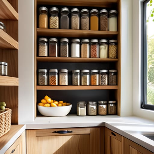 Ways to organize a small kitchen pantry.