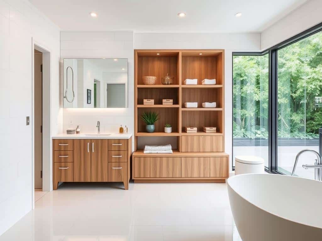 custom storage solutions in a bathroom